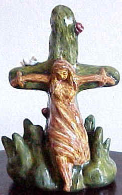 Crucificada/2000-escultura em argila por Vernica M. Mapurunga de Miranda