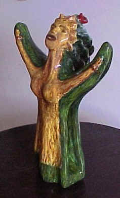 Mandacaru tu s a ponte- escultura em argila por Vernica M. Mapurunga de Miranda/abril de 2001